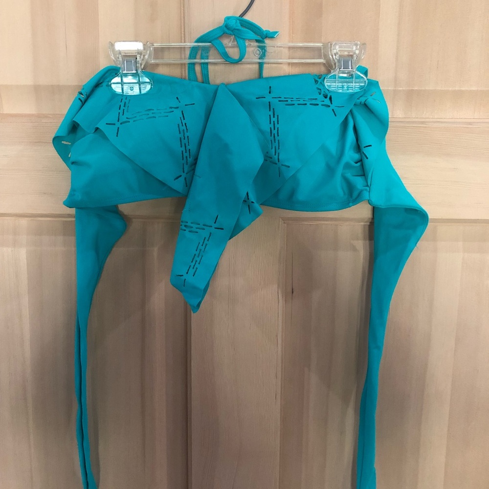 Blue Teal Swim Top